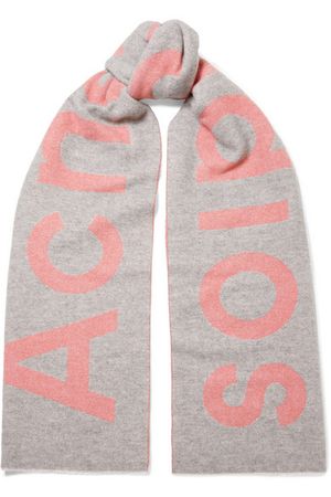 Acne Studios | Toronty intarsia wool-blend scarf | NET-A-PORTER.COM