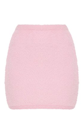 Pale Pink Eyelash Knit Skirt | PrettyLittleThing USA