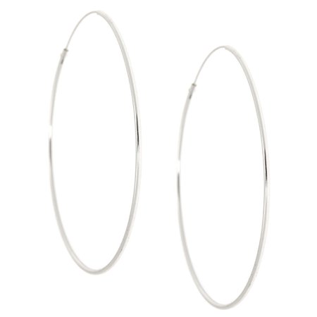 Sterling Silver 60M Infinity Hoop Earrings
