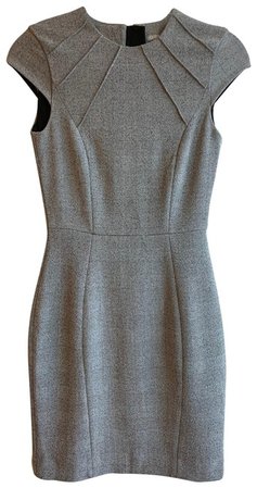H&M Black Gray White Cap Sleeve Short Work/Office Dress Size 4 (S) - Tradesy