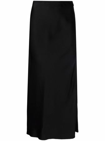 Shop Maison Margiela draped satin-effect midi skirt with Express Delivery - FARFETCH