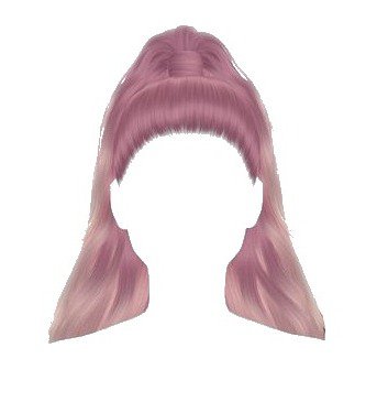 purple hair ponytail edit