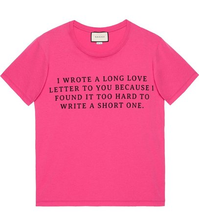 GUCCI love letter print t shirt