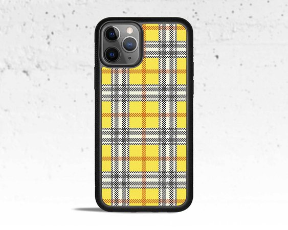 Yellow Plaid Phone Case for Apple iPhone - PM Cases