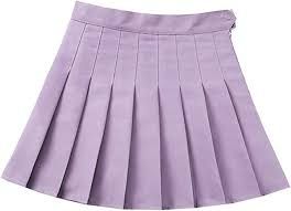 pleated purple skirt