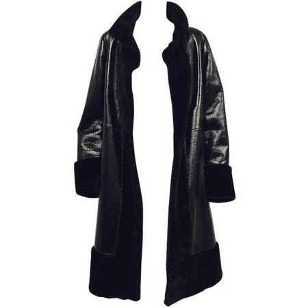 black leather jacket or coat