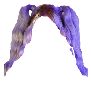purple hair png pigtails