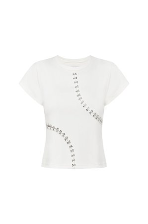 Cut Out Tee | White – With Jéan