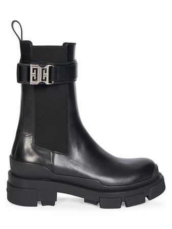 Shop Givenchy Terra Leather Chelsea Boots | Saks Fifth Avenue