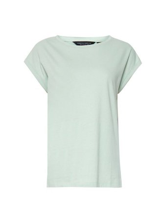 Green Organic Cotton Roll Sleeve T-Shirt | Dorothy Perkins