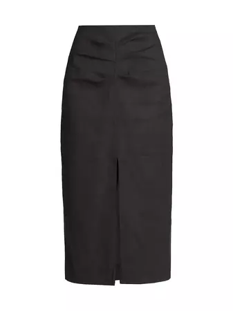 Shop Isabel Marant Feciae Ruched Pencil Skirt | Saks Fifth Avenue