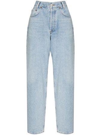 Shop AGOLDE tapered high-waisted jeans with Express Delivery - FARFETCH