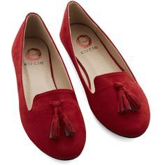 Red Loafer Flats