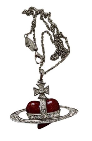 vivienne westwood necklace red and silver