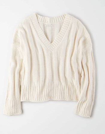 AE Ribbed V-Neck Sweater