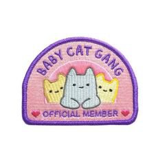 Baby Cat Gang Iron-on Patch 3-inch Embroidered Magical Illustration by... ($7) ❤ liked on Polyvore featuring accessories and patches