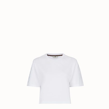 White jersey T-shirt - T-SHIRT | Fendi