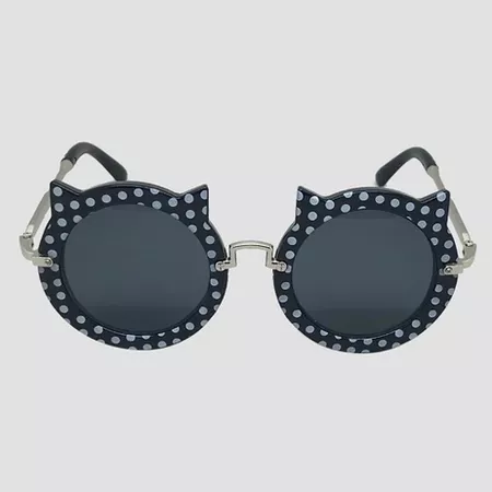 Girls' Cateye with Polka Dot Sunglasses - Cat & Jack Black One Size : Target