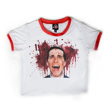 *clipped by @luci-her* American Psycho (Face) Ringer Tee (Limited Edition) - Vera's Eyecandy