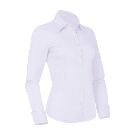 Pier 17 - Pier 17 Button Down Shirts for Women, Fitted Long Sleeve Tailored Shirt Blouse (Large, White) - Walmart.com - Walmart.com