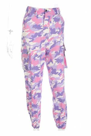 Camouflage Printed Elastic Waist Loose Leisure Pants with Pockets - Beautifulhalo.com