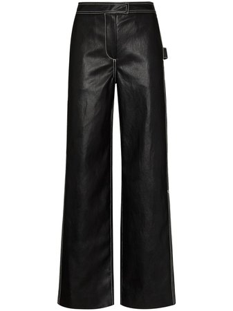 LVIR wide-leg Faux Leather Trousers - Farfetch