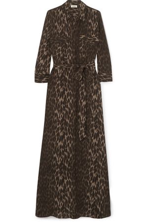 L'Agence | Cameron leopard-print silk crepe de chine maxi dress | NET-A-PORTER.COM