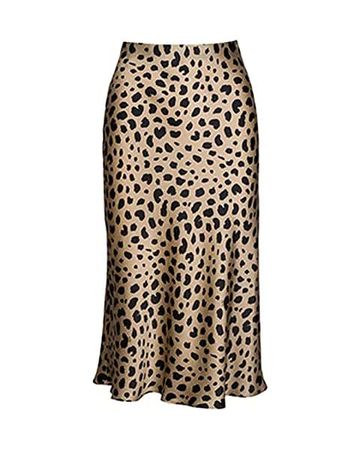 Amazon.com: Leopard Skirt for Women Midi Length High Waist Silk Satin Elasticized Cheetah Skirts XL : Clothing, Shoes & Jewelry