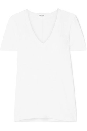 rag & bone | The Vee Pima cotton-jersey T-shirt | NET-A-PORTER.COM