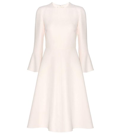 Valentino Dress In Wool And Ivory Silk Crêpe Woman
