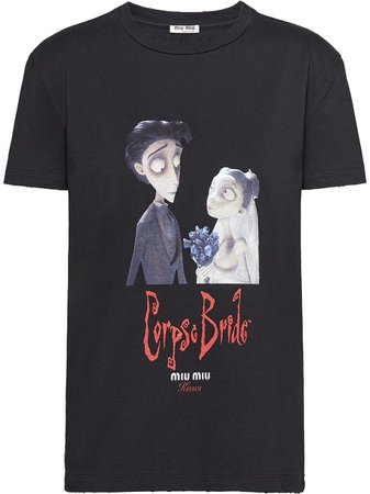 Miu Miu X Disney Corpse Bride Print T-Shirt Ss20