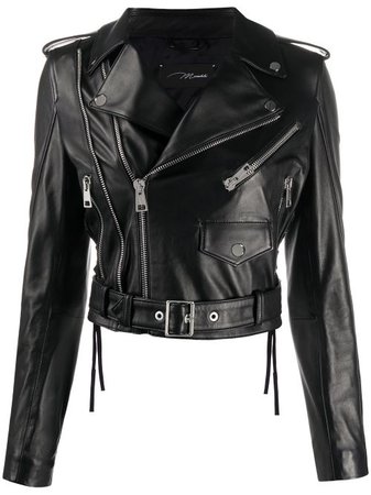 Manokhi Leather Biker Jacket - Farfetch