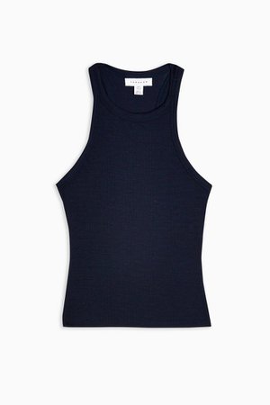 Navy Premium Racer Vest | Topshop
