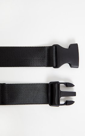 Black Tape Slider Buckle Belt | Accessories | PrettyLittleThing