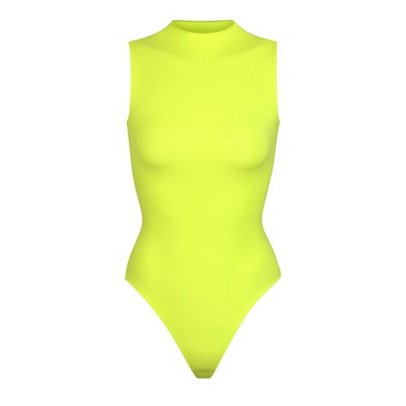 Fits Everybody Sleeveless Mock Neck Bodysuit - Neon Lime | SKIMS