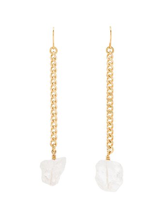 Märta Larsson 18kt Gold Vermeil clear-quartz Drop Earrings - Farfetch