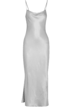 Light gray Washed-silk maxi slip dress | Joseph | Dress grey