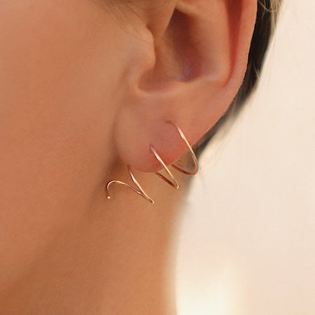 Piercing Ear Climber Custom Earrings Handmade Jewelry 925 Silver/Gold Filled Jewelry Punk Oorbellen Boho Minimalist Earrings