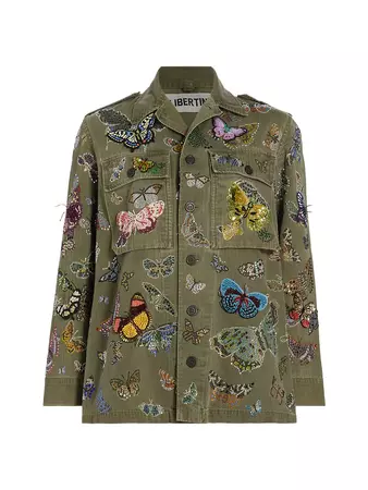 Shop Libertine Millions Of Butterflies' Vintage French Military Jacket | Saks Fifth Avenue