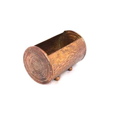 Vintage Log Planter Trough Rustic Brass Coated Copper | Etsy