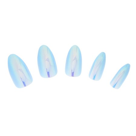 Blue Holographic Instant Nails | Icing US