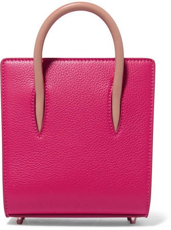 Paloma Nano Spiked Textured-leather Tote - Pink