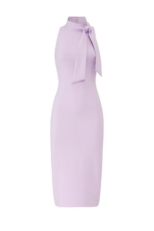 Lilac Tie Neck Sheath by Badgley Mischka for $65 - $80 | Rent the Runway