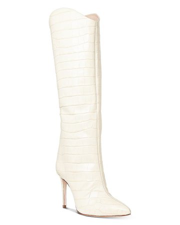 SCHUTZ Women's Maryana Croc Embossed High Heel Boots | Bloomingdale's