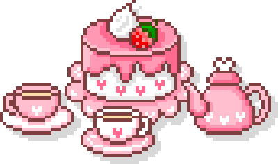 tea and cake pixel