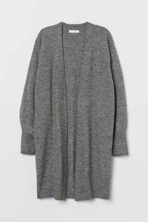 Long Cardigan - Dark gray melange - Ladies | H&M US