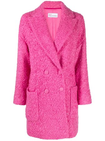 Shop RED Valentino double-breasted coat with Express Delivery - FARFETCH