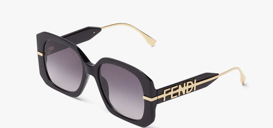 Fendigraphy Black acetate sunglasses $490.00 |Fendi