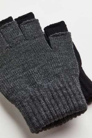 H&M 2-pack Fingerless Gloves - Black - Men, H&M US
