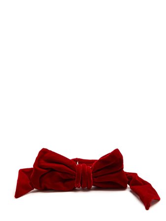 Bow-embellished velvet belt | Maison Margiela | MATCHESFASHION.COM US